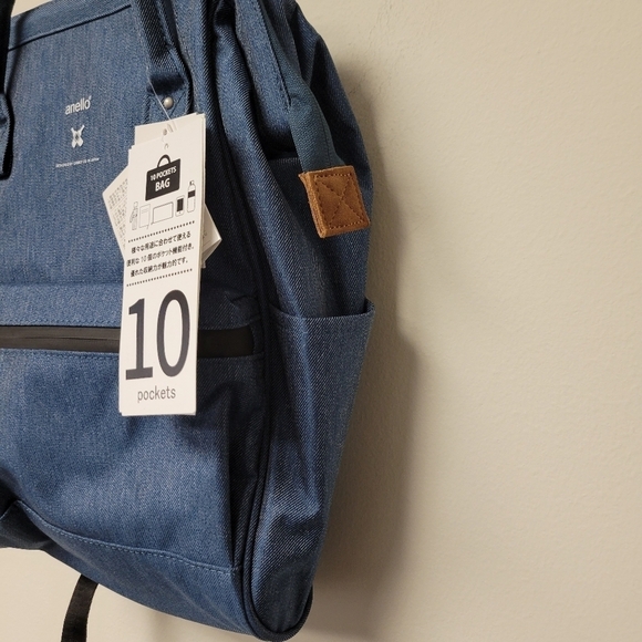 Anello Classic Blue Cross Bottle Series Regular Backpack - Picture 2 of 13